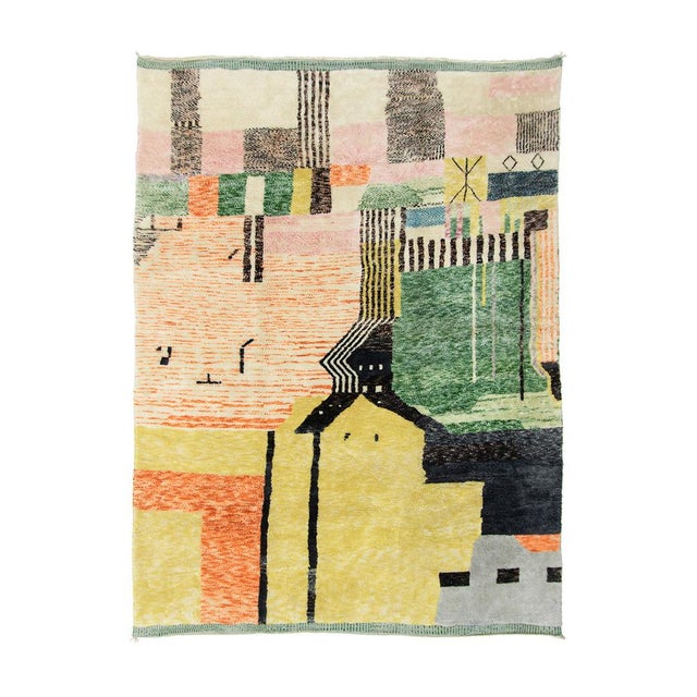 Hand-Knotted Wool Rug by Azele Studio For Sale - Image 13 of 13