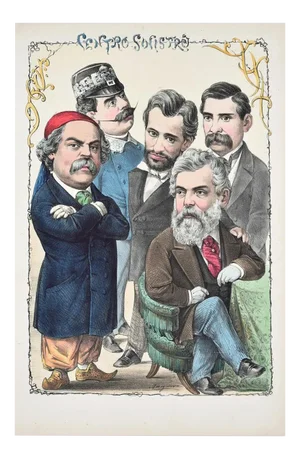 Centro Sinistro - Lithograph by A. Maganaro - 1870s 1870s