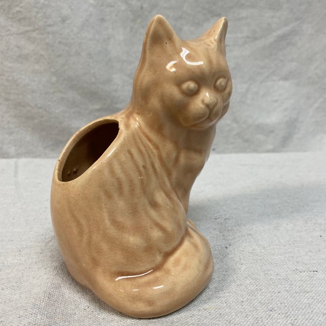 Beige California Pottery Persian Cat Planter For Sale - Image 8 of 12