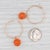 New Nina Nguyen Hoop Earrings 18k Yellow Gold Carnelian Charms Round Hoops, Pair For Sale - Image 4 of 4