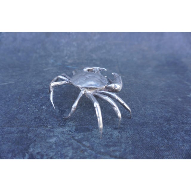 Mid 20th Century Sterling Silver Crab Salt Cellar 20th Century For Sale In Los Angeles - Image 6 of 8