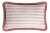 White Light Pink with Light Pink Fringes Happy Linen Striped Pillow by LO DECOR for Lorenza Briola For Sale