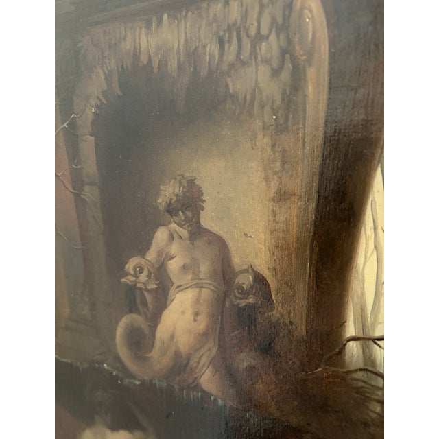 Antique Oil on Canvas Painting "A Skating Party" by Augustine Dallemagne For Sale - Image 11 of 18