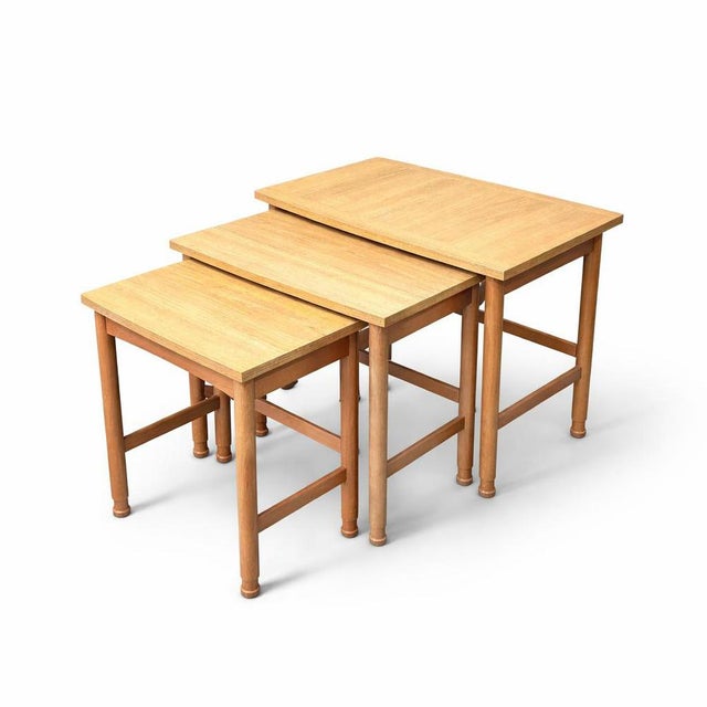 Vintage Teak Nesting Tables from Schreiber, Set of 3 For Sale - Image 9 of 9