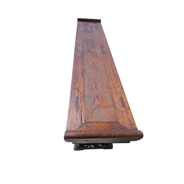 Coffee Mid 18th Century 107" Long Everted-Flange Altar Table For Sale - Image 8 of 9