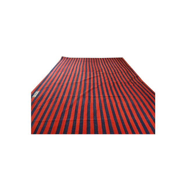 This vintage 19x25 Dhurrie is an exciting new entry in Rug & Kilim's esteemed flat weave collection. Handwoven in cotton,...