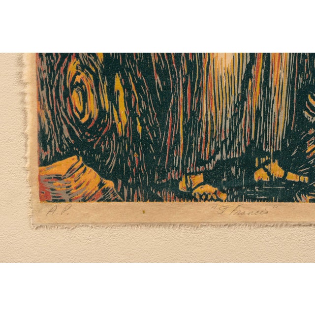 St. Francis | Paint on Textile, Dated 1975 For Sale - Image 4 of 6