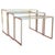 Set of Three Rectangular Nesting Tables, Italian Design 1970 in Brass For Sale - Image 10 of 18