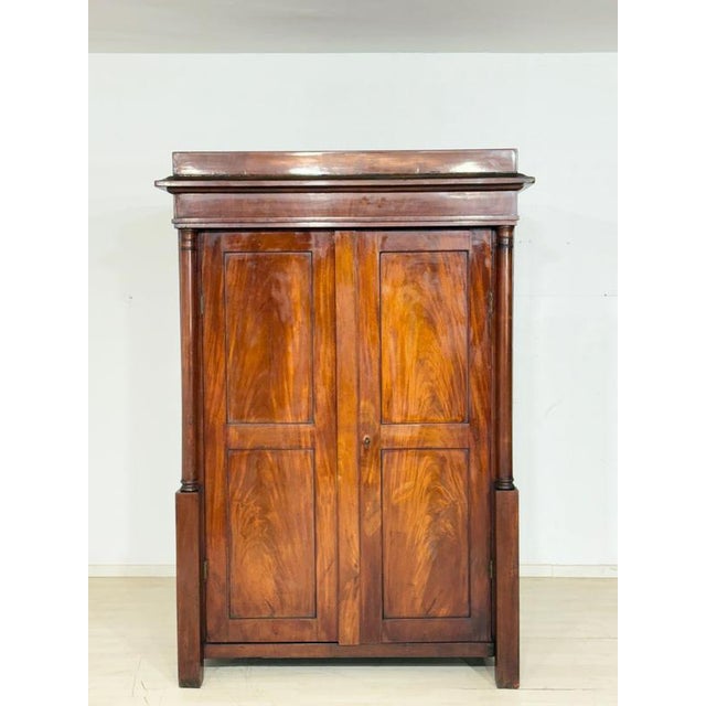 Biedermeier Mahogany and Pine Wardrobe, 1880 For Sale - Image 5 of 10