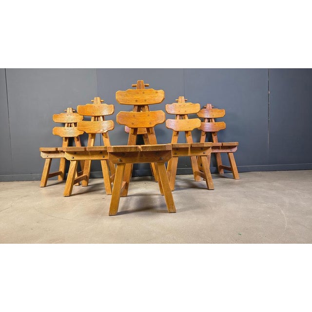 Vintage Brutalist Dining Chairs, 1960s, Set of 6 For Sale - Image 13 of 17