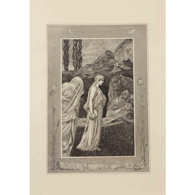 Max Klinger, Psyche in Tartarus, Etching, 1909 For Sale - Image 3 of 3