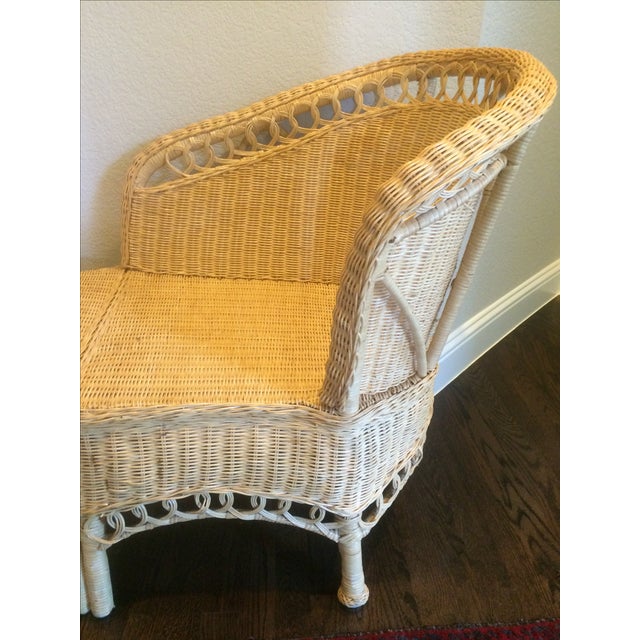 Vintage Wicker Chaise Lounge Chairish