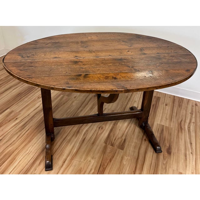 Wood Antique Flip Top Wine Tasting Table For Sale - Image 7 of 15