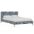 Textile Norah Platform Bed in Blue Washed Zebra, Queen For Sale - Image 7 of 7