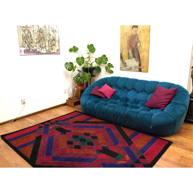 Red Vintage Swedish Rug, 1970s For Sale - Image 8 of 13