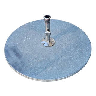 Tuuci Free-Standing Galvanized Steel Round Master Umbrella Base Stand 145 Lb. For Sale