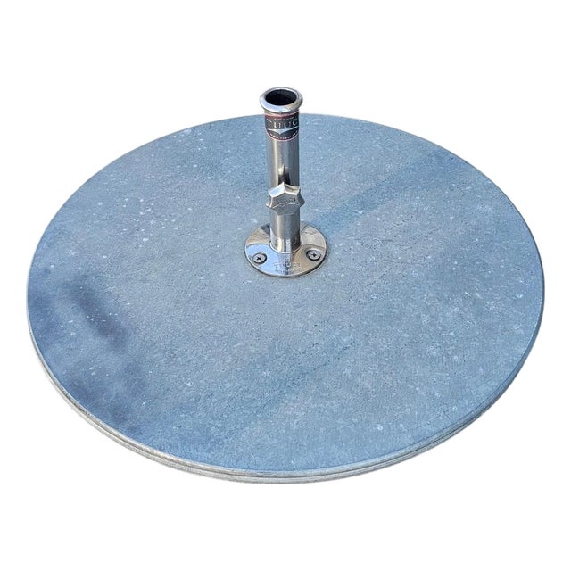 Tuuci Free-Standing Galvanized Steel Round Master Umbrella Base Stand 145 Lb. For Sale