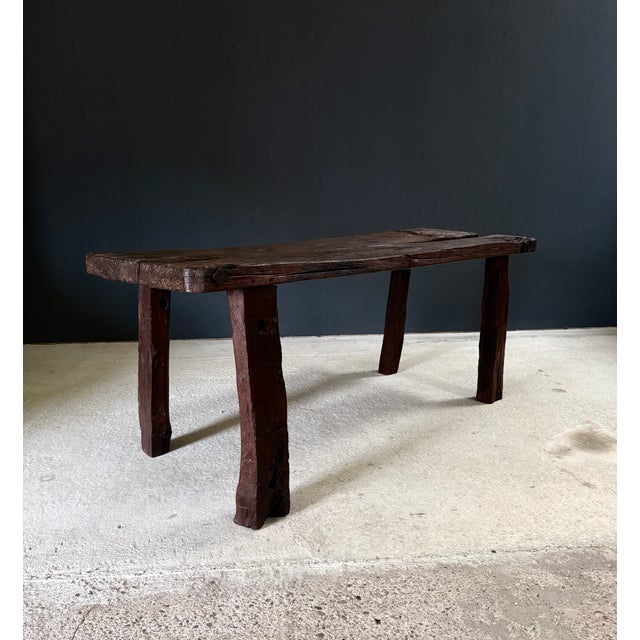 1920s Early 19th Century Handcrafted Carved Workbench For Sale - Image 5 of 18