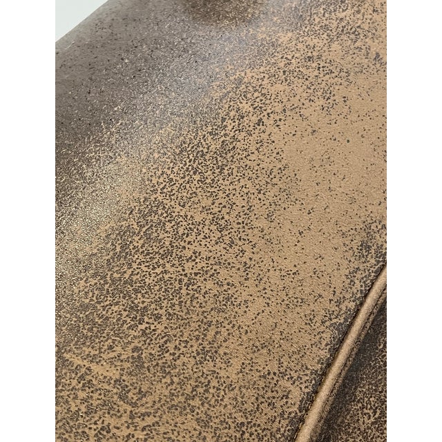 Animal Skin Restoration Hardware Fulham Leather Modular Couch For Sale - Image 7 of 7