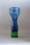 Mid-Century Modern Scandinavian Bright Blue and Emerald Green Glass Vase from Borgström Åseda, Sweden For Sale - Image 6 of 11