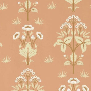 Morris & Co Meadow Sweet Wallpaper in Blush For Sale