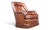Mid-Century Modern Vintage 1970s Drexel Heritage Brown Leather Button-Tufted Swivel-Tilt Lounge Chair For Sale - Image 3 of 16