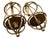 Hollywood Regency Vintage Hollywood Regency Gold Rope Candle Lantern Sconces, Pair For Sale - Image 3 of 5