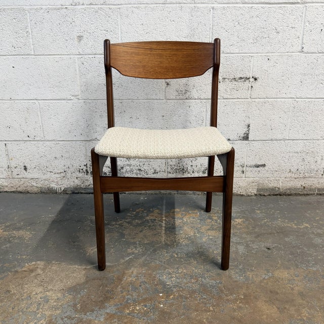 Wood Set of 6 Vintage Danish Modern Teak Dining Chairs Attributed to Erik Buck (Buch), 1960s For Sale - Image 7 of 12
