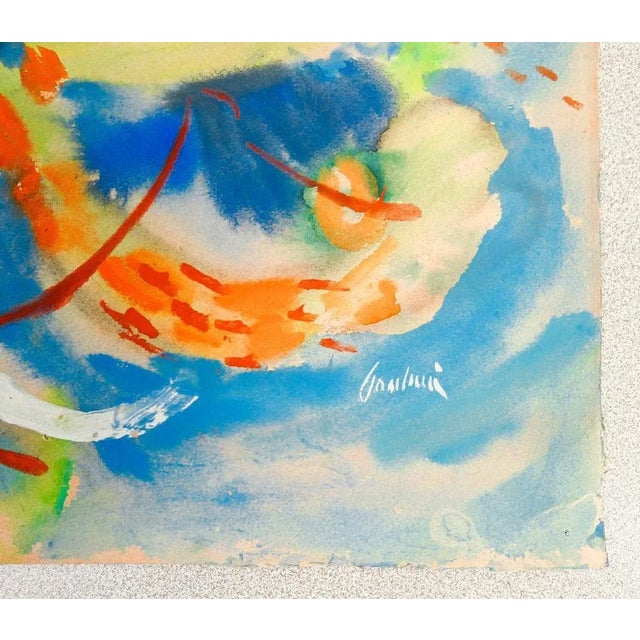 Enrico Paulucci, Abstract Composition, 1960s, Tempera on Paper, Framed For Sale - Image 6 of 9