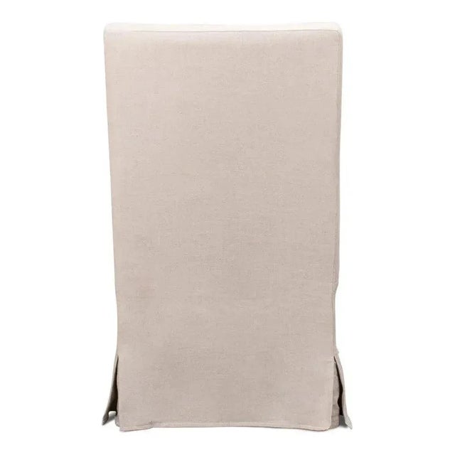 Skirted Linen Dining Arm Chair by Loomlan For Sale In Washington DC - Image 6 of 7