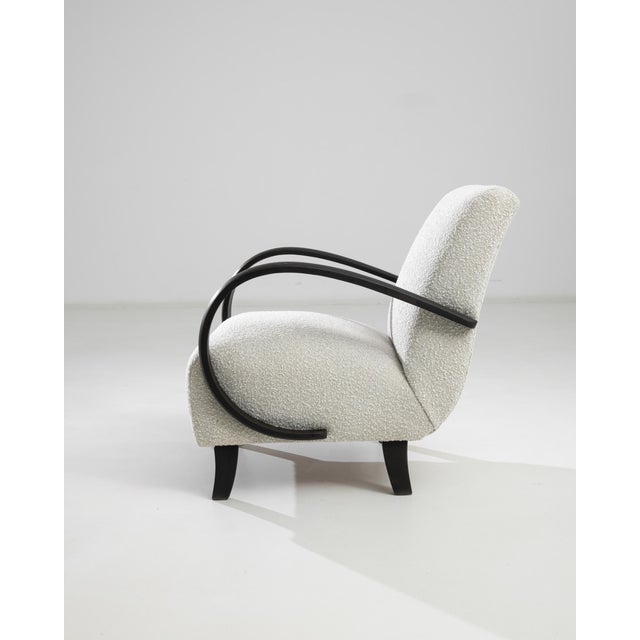 Mid-Century Modern 1950s Czech Wooden Armchair by J. Halabala For Sale - Image 3 of 7
