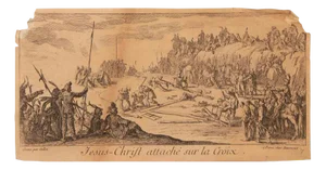 Jacques Callot, Le Crucifiement (The Crucifixion), Etching, 1614-24