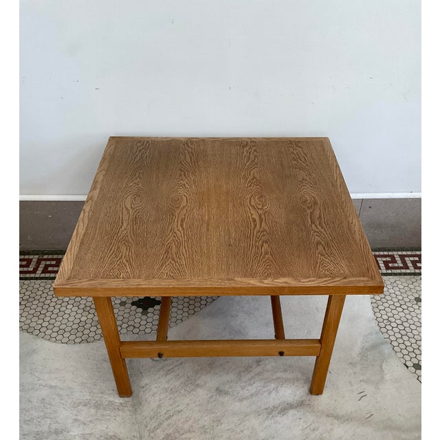 Brown Borge Mogensen (Attr.) for FDB Mobler Danish Oak Side Table 1965 For Sale - Image 8 of 13
