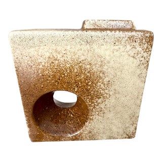 Vintage West Germany Ceramic Chimney Vase Veb Haldensleben MCM Mid Century VTG Marked For Sale