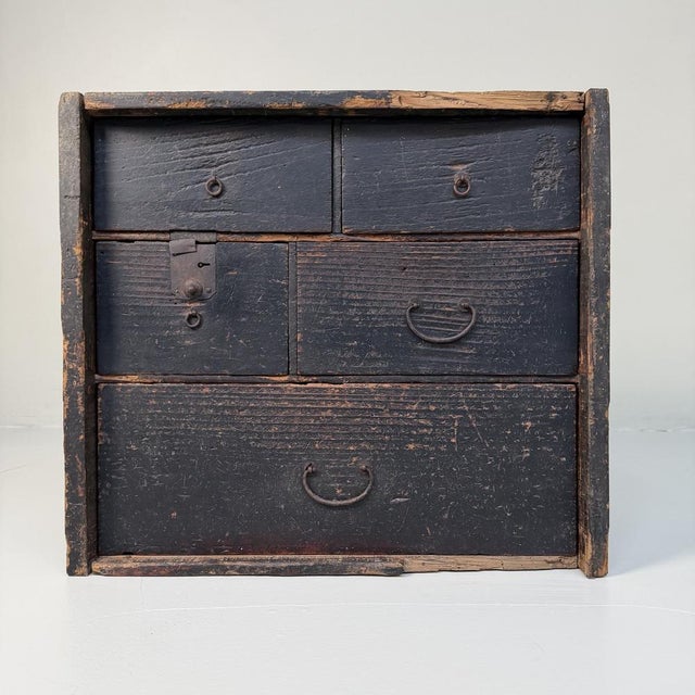 Small Antique Japanese Tansu Chest, 1900s, 1890s For Sale - Image 13 of 13