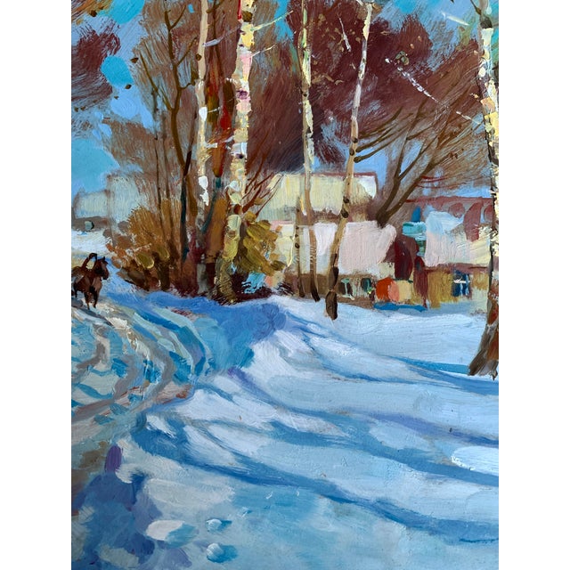 Oil Painting Sunny Winter Day Yuriy Suprunchuk For Sale - Image 4 of 12