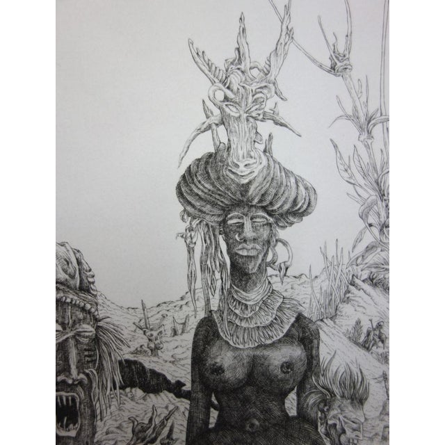 Miguel Fraley, Tentative, Original Etching For Sale - Image 6 of 7