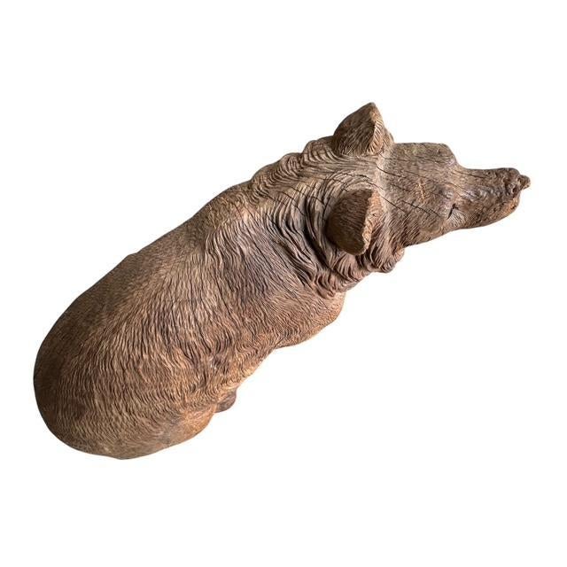 Wood Late 19th Century Brienz Black Forest Bear With Glass Eyes For Sale - Image 7 of 10