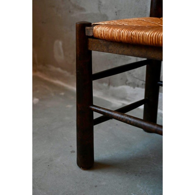 Set of Antique Georges Robert Chairs in Straw and Wood For Sale - Image 4 of 18