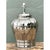 Vintage Silver Mirror Finish Glazed Ceramic Lamp For Sale - Image 9 of 12