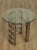 High Quality Vintage Metal Base Side Table with 26 inch Round Glass to by DIA