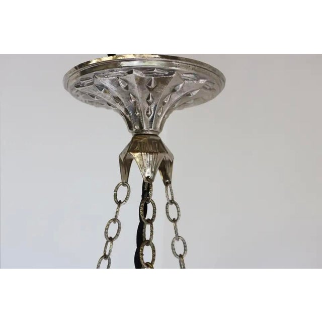 1920s Antique French Art Deco Pendant Light by David Gueron Degue, 1925 For Sale - Image 5 of 15