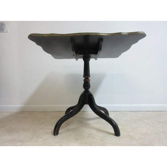 Antique Floral Painted Spider Leg Table For Sale In Philadelphia - Image 6 of 11