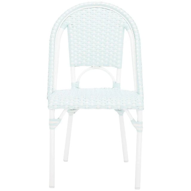 California Side Chair, Set of 2 - Baby Blue/White For Sale - Image 4 of 9