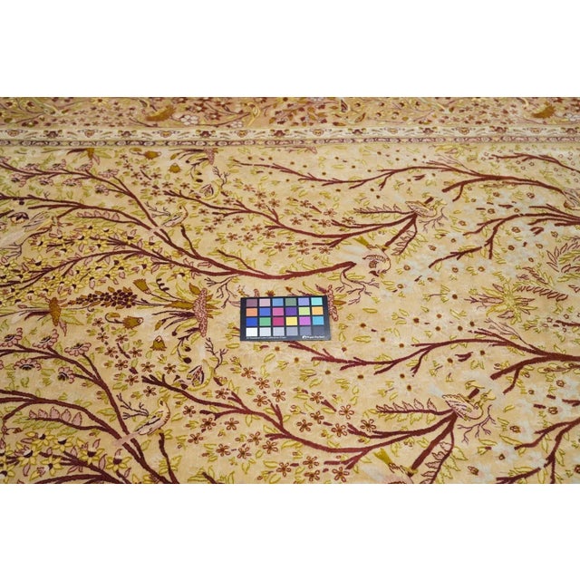 Extremely Fine Persian Isfahan Wool and Silk Rug 5'1'' X 7'7'' For Sale - Image 11 of 12