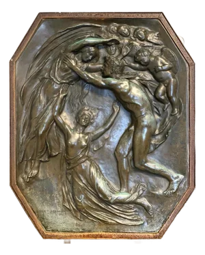 "Spirit Rising," Large Bronze Sculptural Relief Panel.