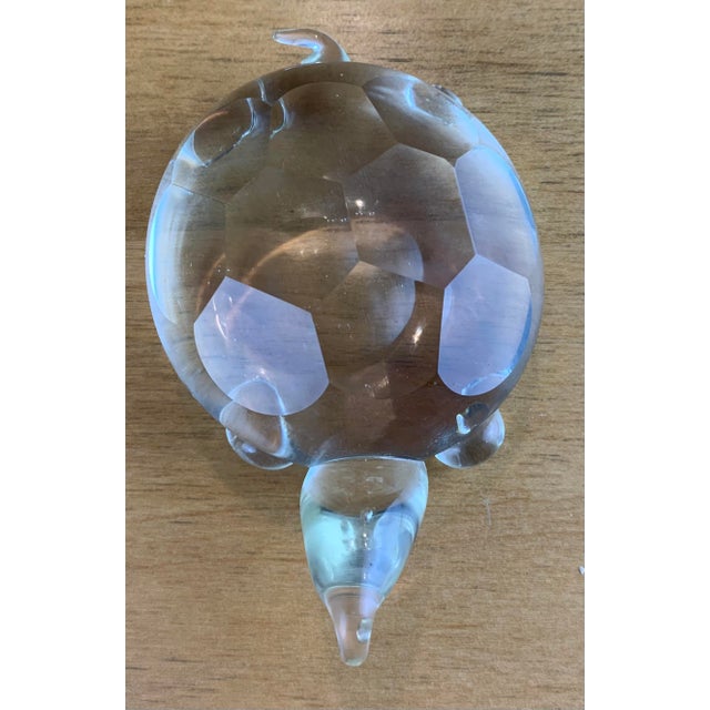 Mid-20th Century Vintage Glass Turtle Paperweight For Sale In Los Angeles - Image 6 of 8