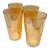 1930s Jeannette Marigold Peach Luster Honeycomb Tumblers - Set of 4 For Sale
