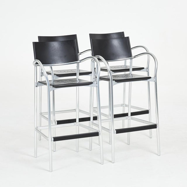 Vintage Breeze Bar Stools by Carlo Bartoli for Segis, 2000s, Set of 4 For Sale - Image 6 of 6