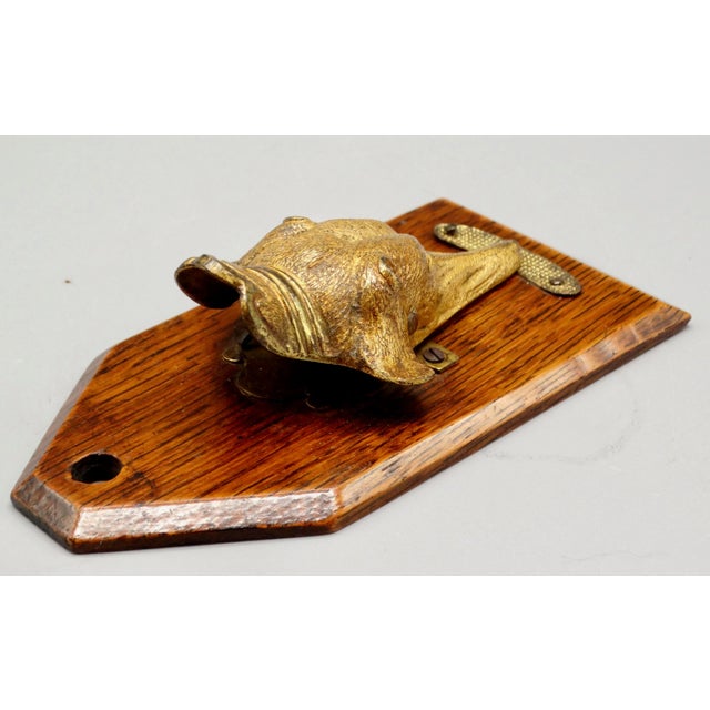 Late 19th Century Antique English Greyhound / Whippet Dog Letter Clip Desk Accessory For Sale - Image 5 of 10